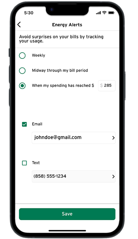 Energy Alerts